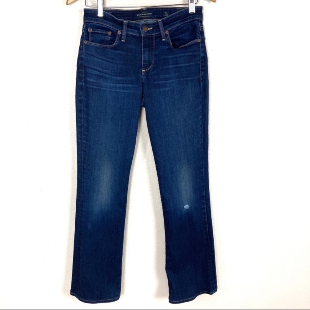 Lucky Brand Sweet Boot Dark Wash Mid Rise Stretch Jeans Women's Sz 6